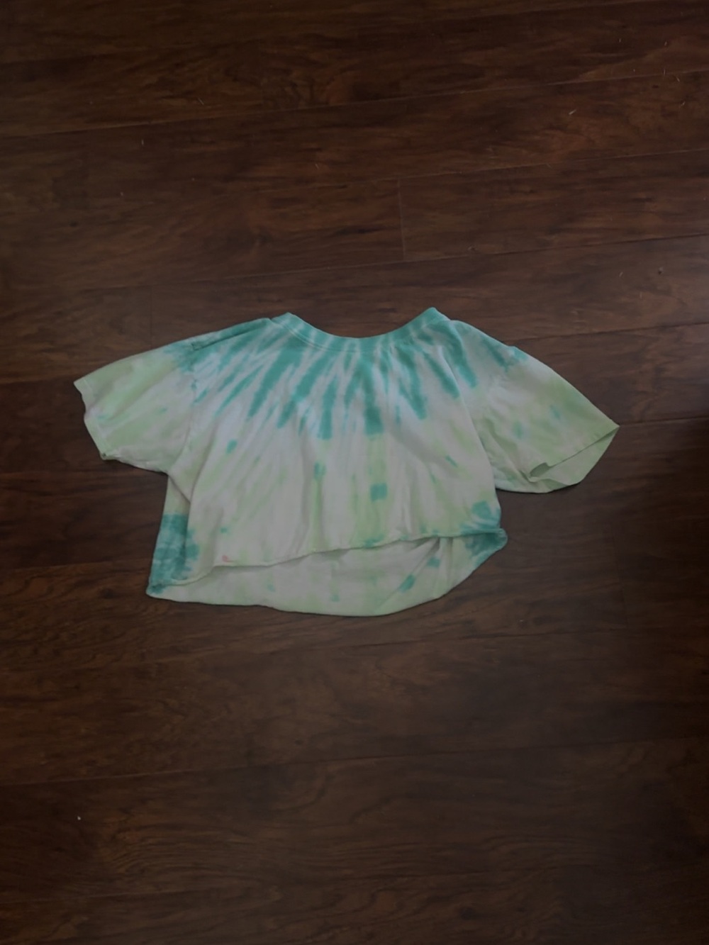 Southern spirit turquoise tye dye crop tee